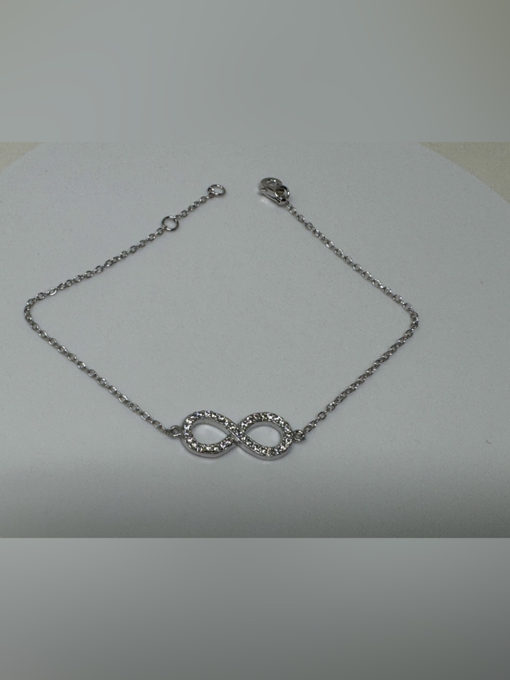 Silver Infinity Crystal Bracelet - Women's Jewelry